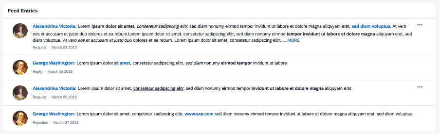 Feed List Item Example