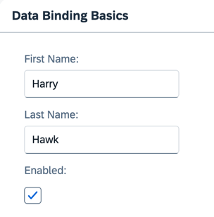 The texts are now derived from a resource model (No visual change to last step) The texts are now derived from a resource model (No visual change to last step)