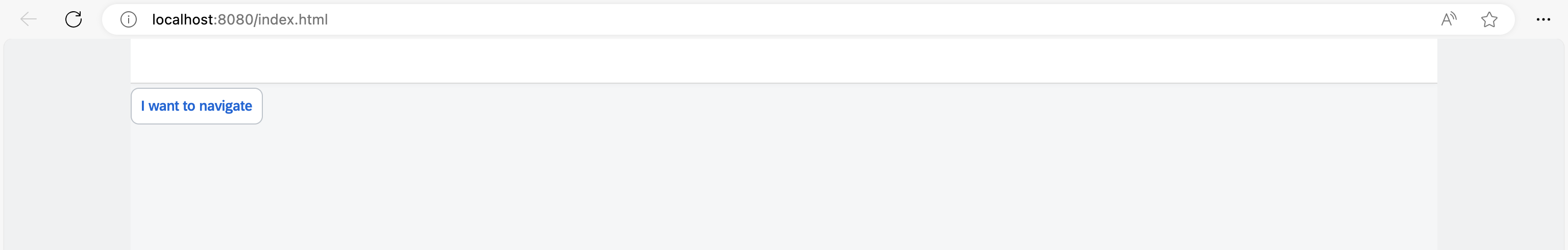 Initial app with a simple button Initial app with a simple button