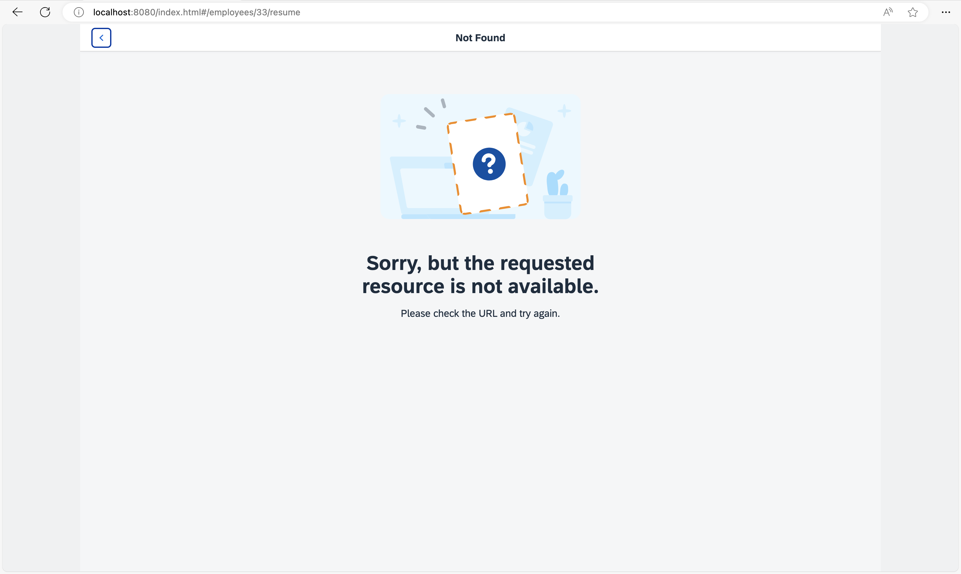 Not Found page for resume Not Found page for resume
