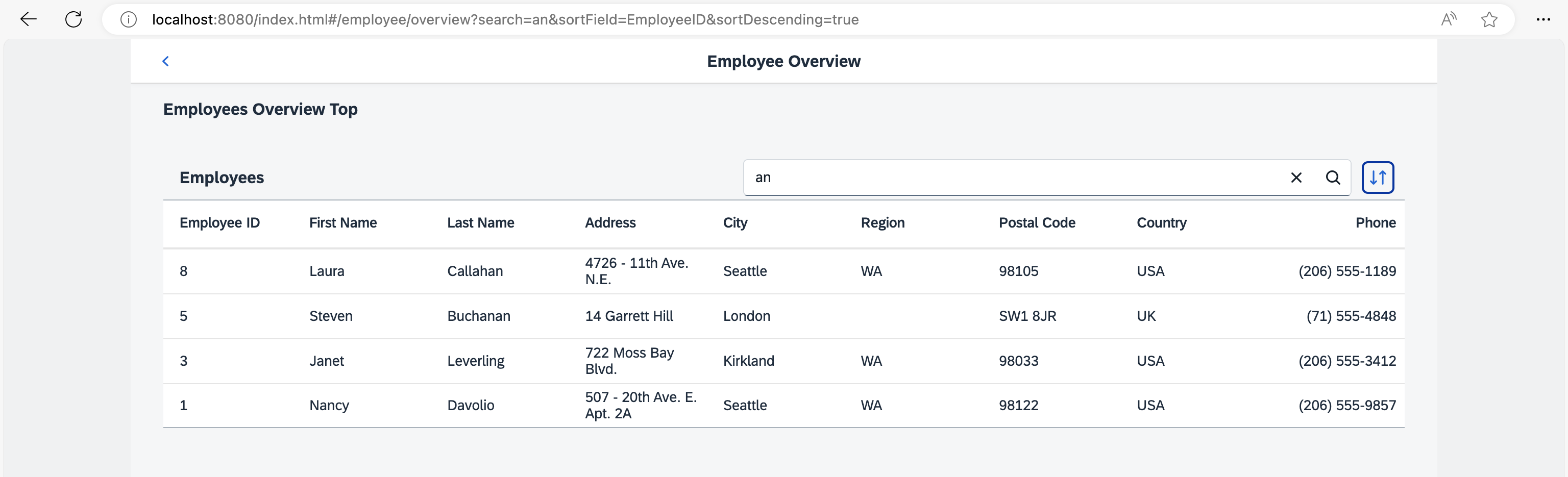 Bookmarkable search and sorting Bookmarkable search and sorting